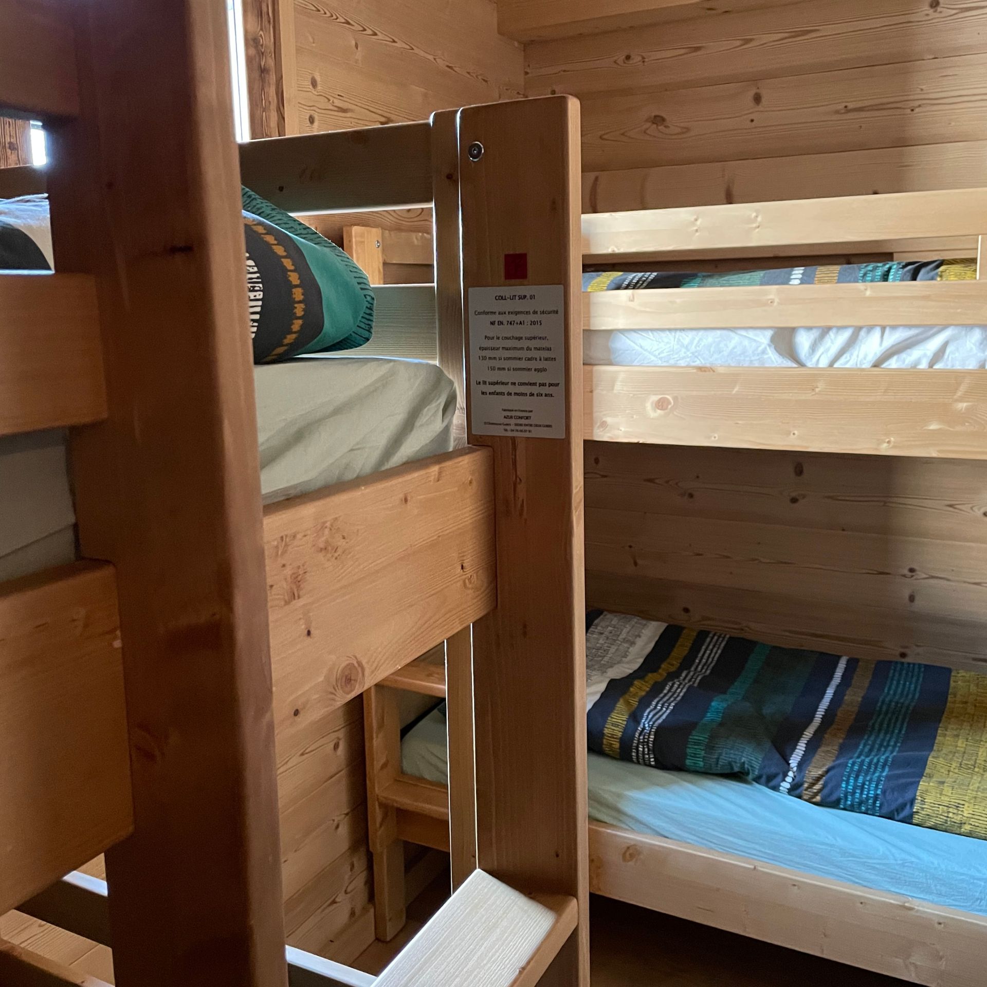 Chambre à 4 lits du Refuge des Prés